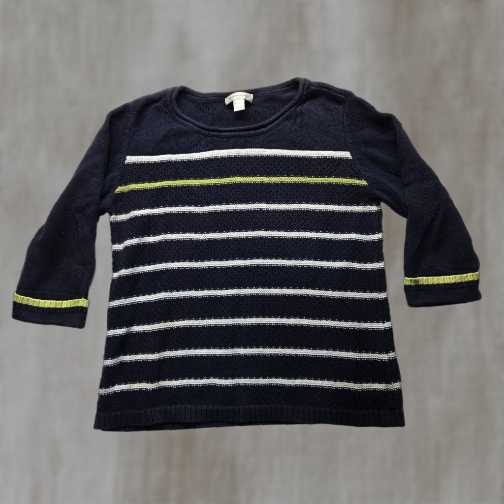 Vintage Christopher & Banks Blue Striped Long Sleeve Sweater Adult Women's XL Size Pullover Shirt? Size XL / US 12-14 / IT 48-50 - 1 Thumbnail