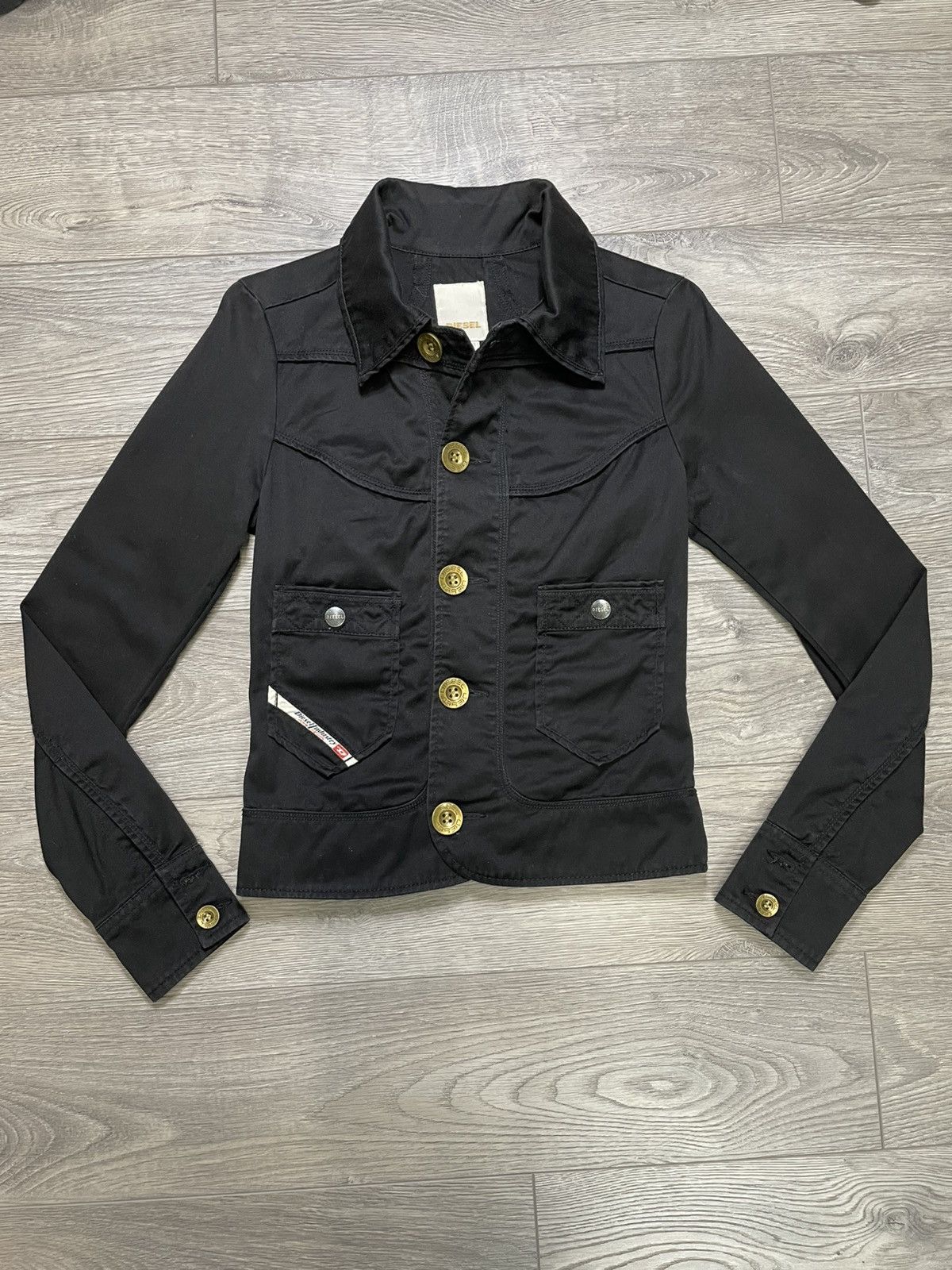Diesel Vintage Y2K Diesel Industry Black Moto Utility Jacket XS Size XS / US 0-2 / IT 36-38 - 1 Thumbnail