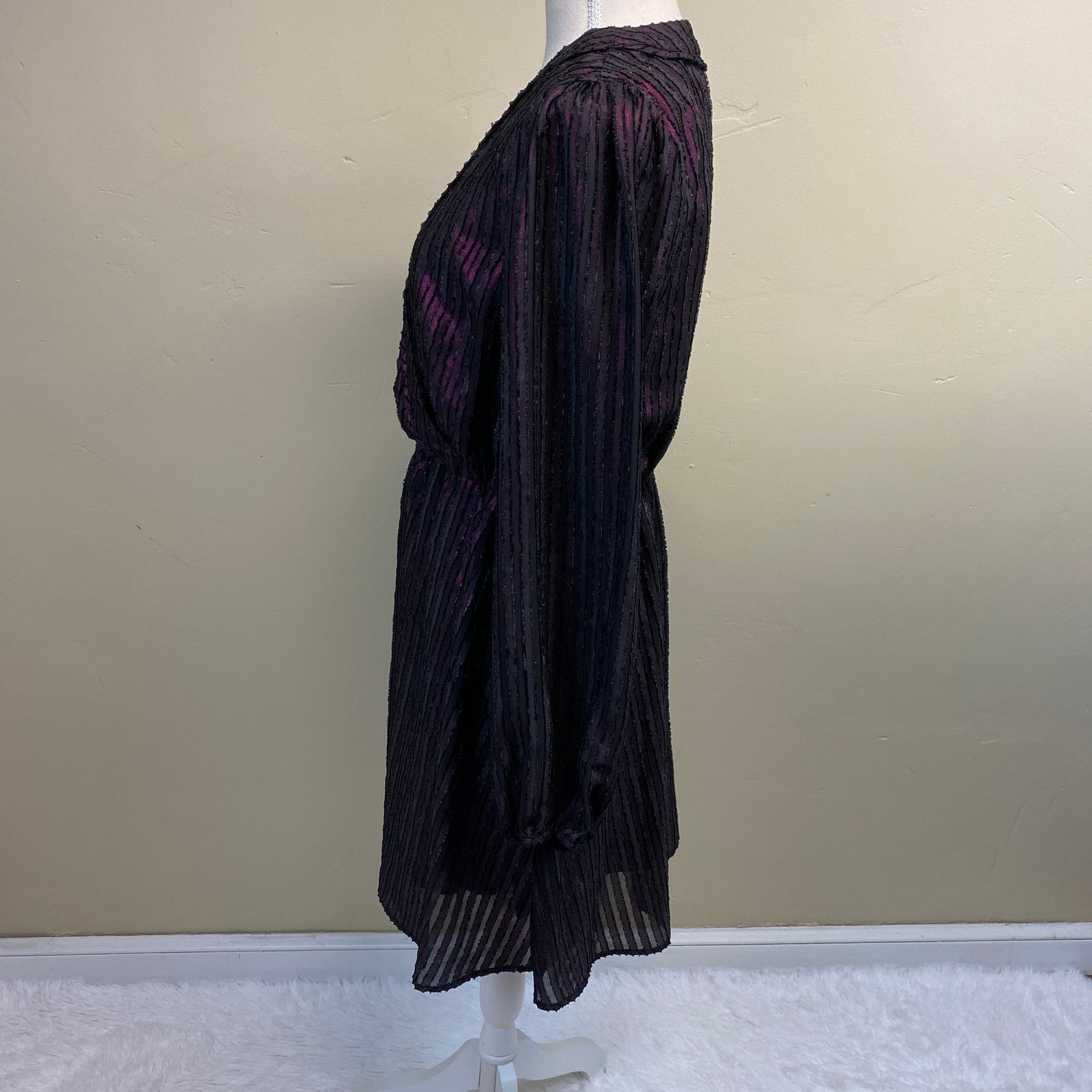Other Modcloth Time To Shine Metallic Purple Fit And Flare Dress L Size L / US 10 / IT 46 - 5 Thumbnail