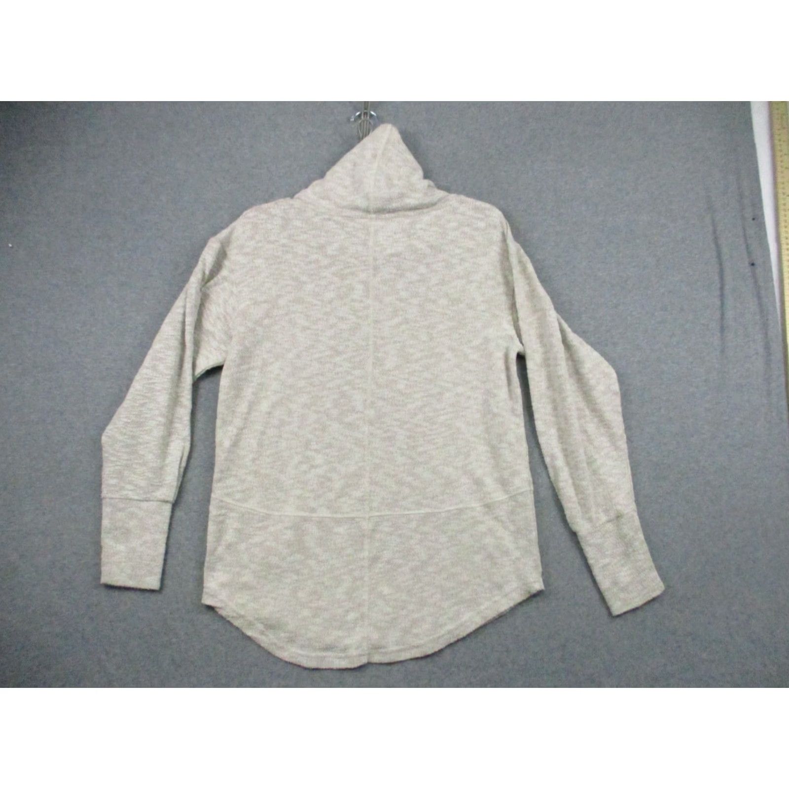 Prana PrAna Sweater Shirt Womens Small Pullover Cowl Neck Long Sleeve Pockets Outdoor Cream Ivory Size S / US 4 / IT 40 - 6 Thumbnail