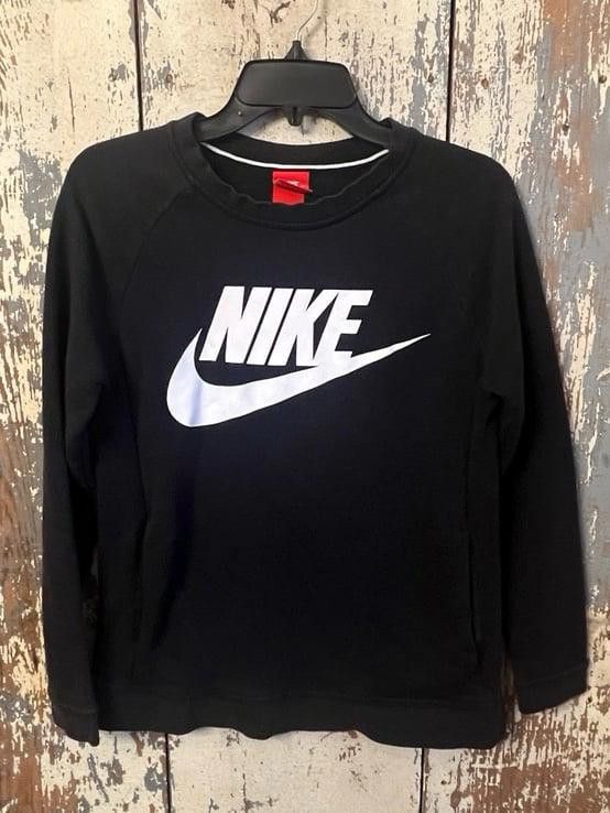 Nike Womens Nike Crewneck sweatshirt, black and white, size small Size ONE SIZE - 2 Thumbnail