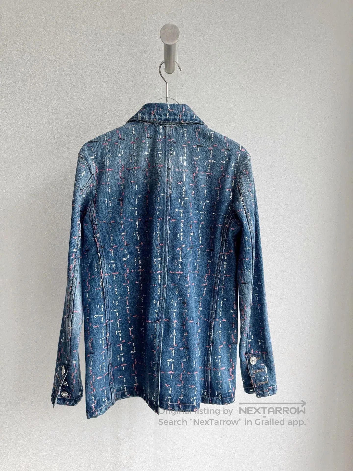 Chanel Chanel 23A Sequin Embroidery Denim Jacket. Size XXS / US 00 / IT 34 - 3 Thumbnail