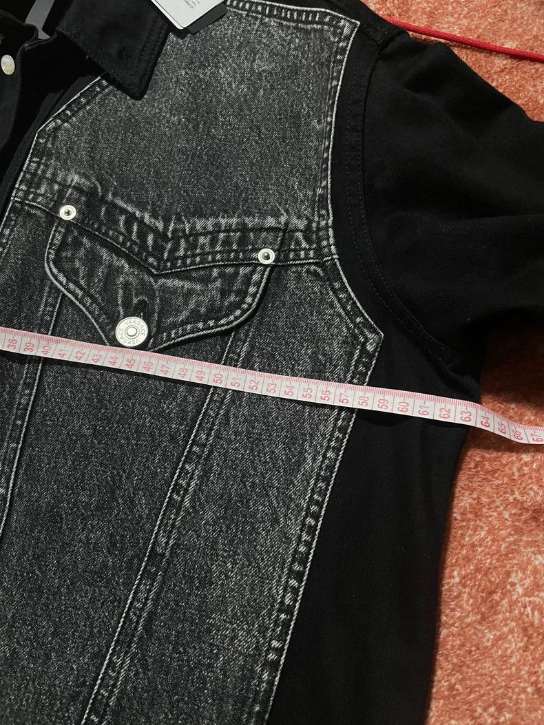 Versace Versace Black and gray patchwork denim shirt jacket Size US L / EU 52-54 / 3 - 6 Thumbnail