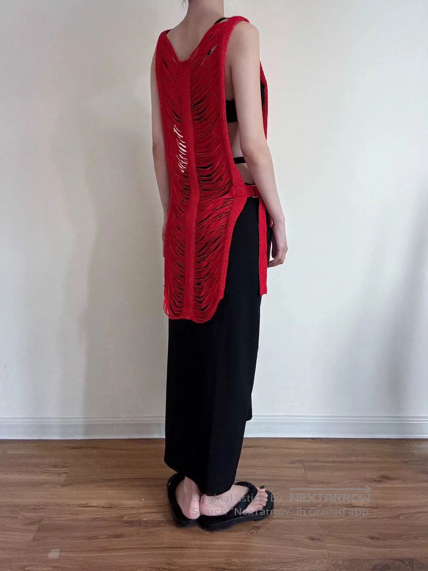 Comme des Garcons Red Knit Top by Limi Feu. Size M / US 6-8 / IT 42-44 - 6 Thumbnail