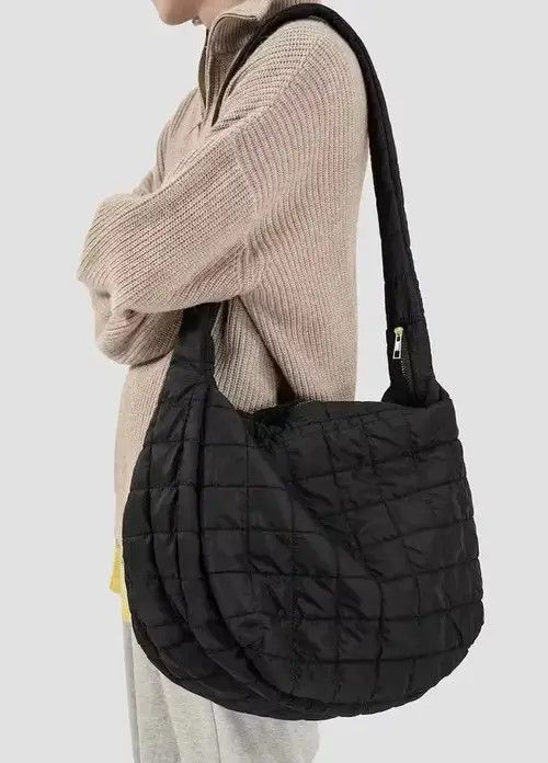 Hypebeast Fashion utility quilted crossbody shoulder messenger bag Size ONE SIZE - 3 Thumbnail