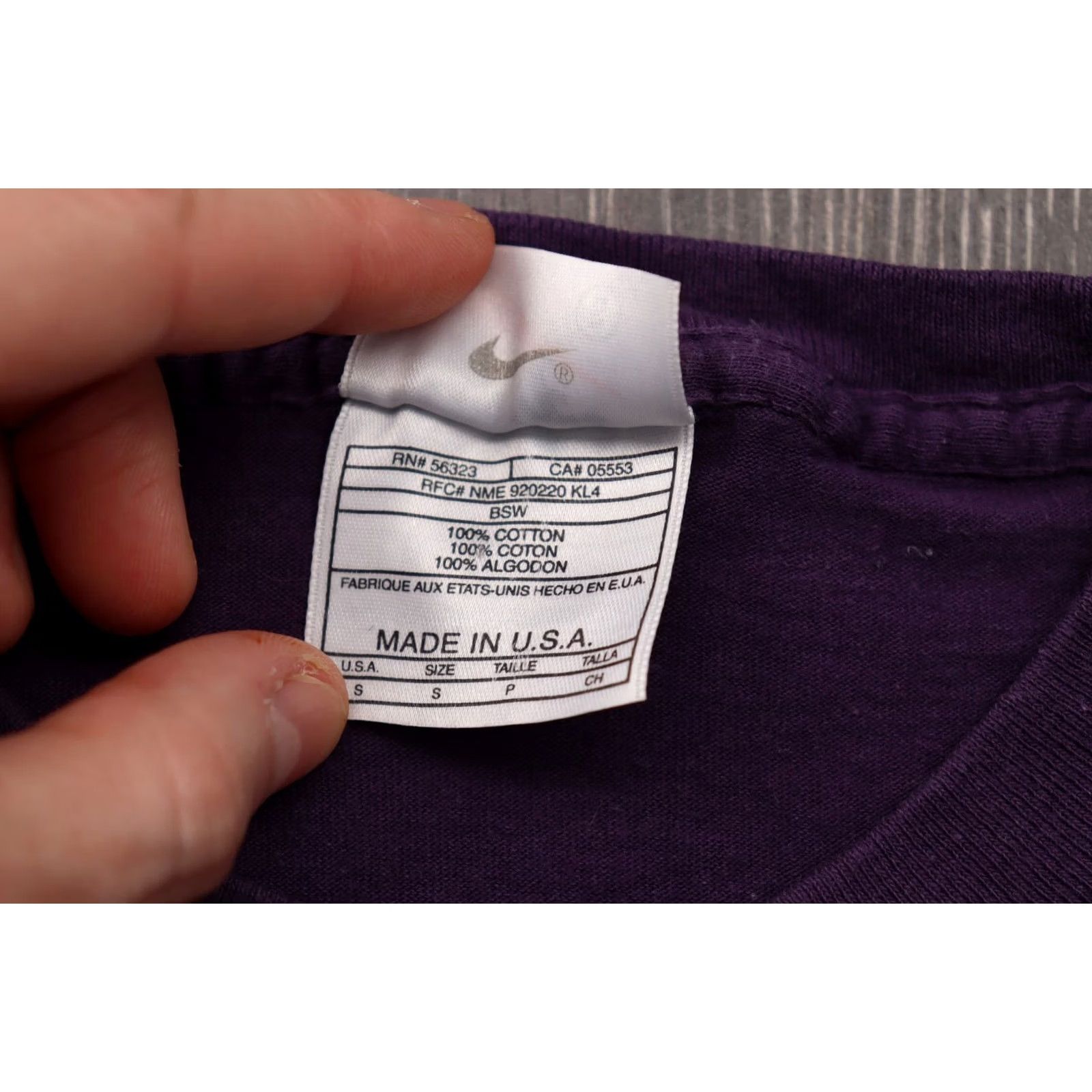 Nike VINTAGE Nike AUTHENTIC BASKETBALL T SHIRT 1990'S PURPLE MADE IN USA COTTON SMALL Mens Shirt XS? Size US S / EU 44-46 / 1 - 5 Thumbnail