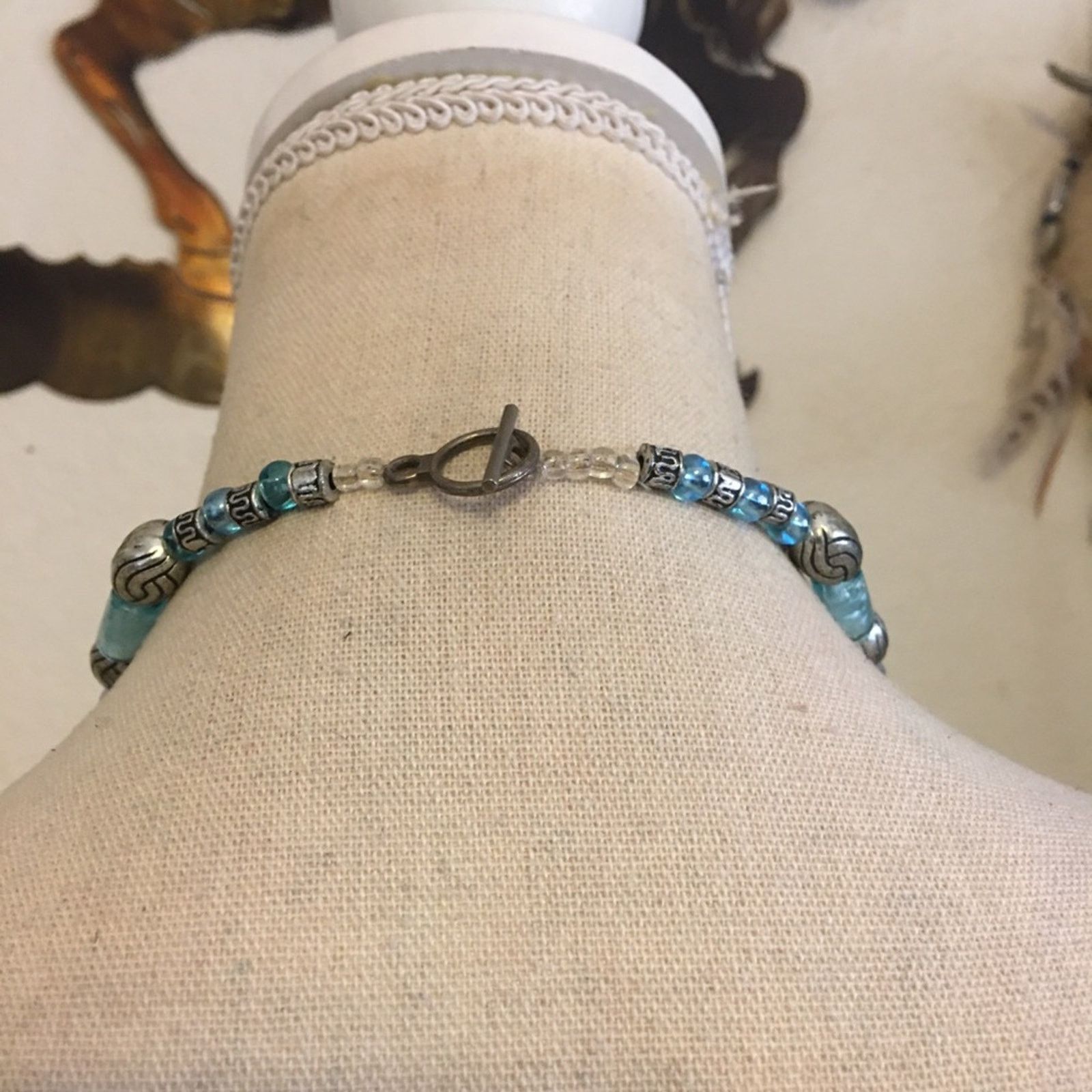 Vintage Vintage artisan glass silver bead necklace Size ONE SIZE - 5 Thumbnail