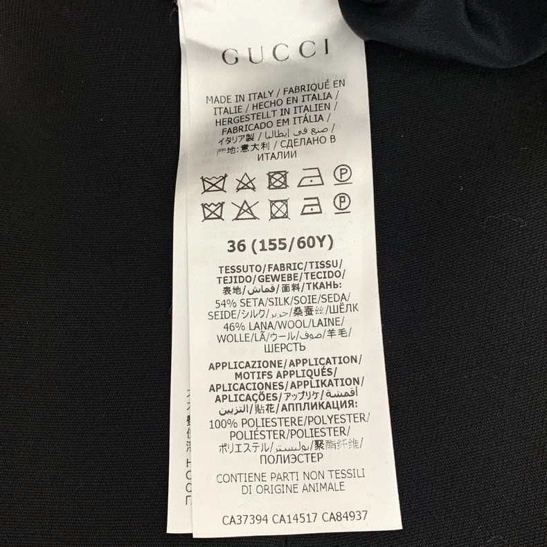 Gucci Gucci Black logo mulberry silk mixed wool casual trousers t Size US 36 / EU 52 - 7 Thumbnail