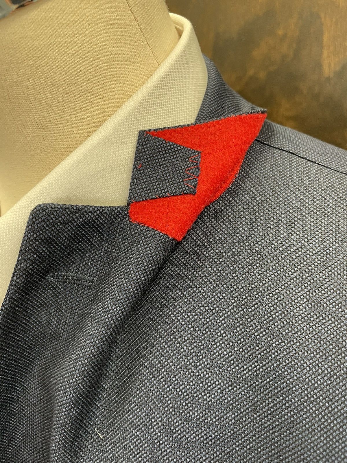 Suitsupply × Vitale Barberis Canonico Birdseye Tailored Fit Sienna Suit Jacket Size 46S - 3 Thumbnail