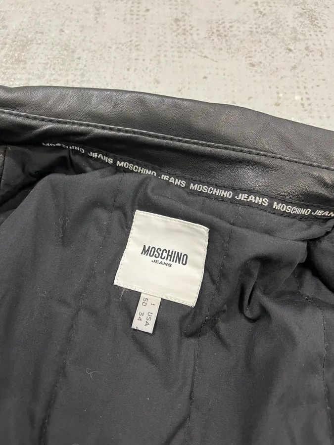 Moschino 2000s Moschino Multi Zips Circle Black Leather Jacket Size US M / EU 48-50 / 2 - 10 Thumbnail