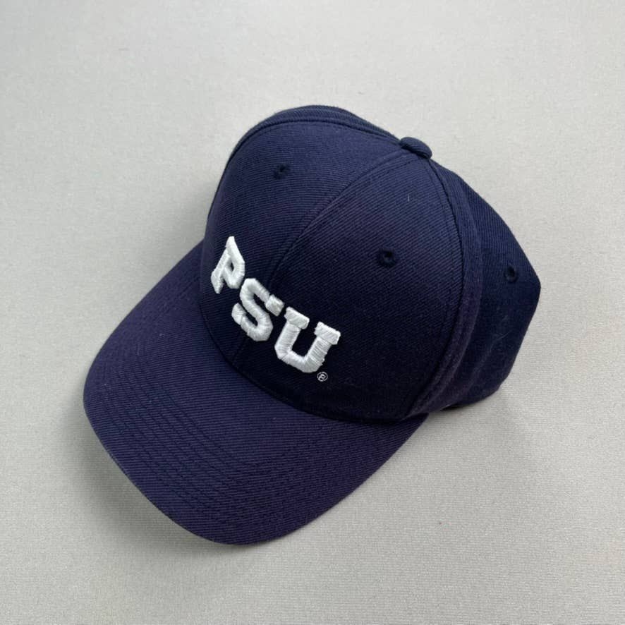 Vintage AJD Penn State University PSU Trucker factory Hat Snapback Adjustable Blue