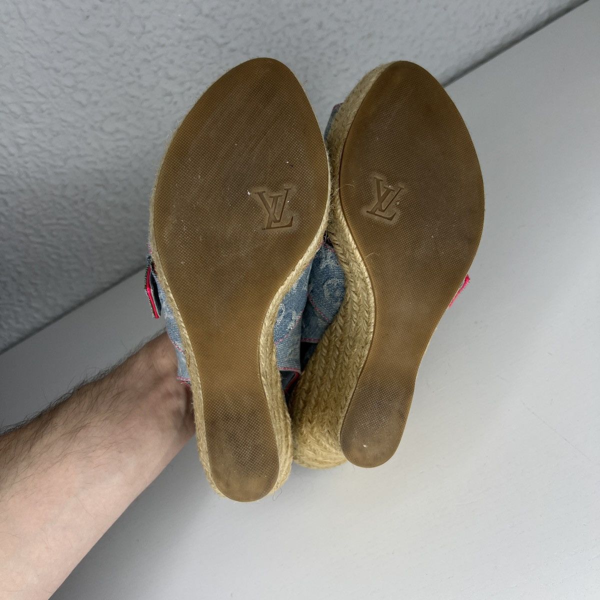 Louis Vuitton Louis Vuitton Wadge Espadrilles Platform Shoe Sandals Boots Size US 7 / IT 37 - 6 Thumbnail