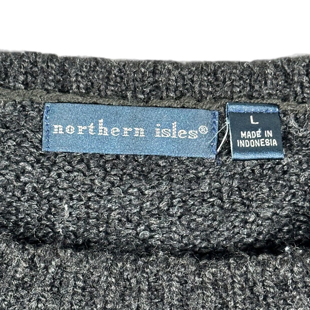 Vintage VINTAGE Northern Isles Sweater Womens LARGE Brown Gray Nordic Fair Isle Raglan Y2K Size L / US 10 / IT 46 - 4 Thumbnail