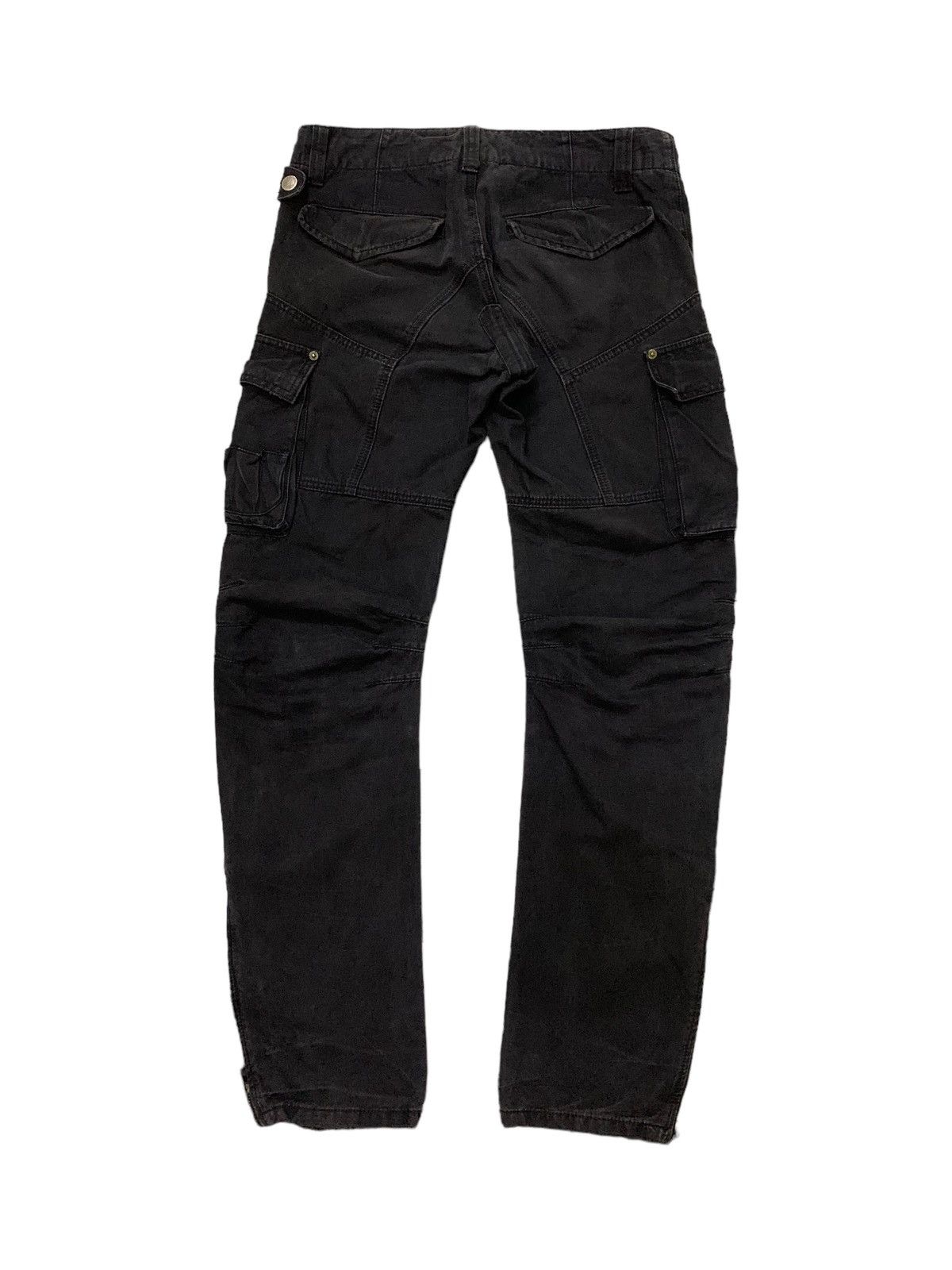 Issey Miyake × PPFM × Tete Homme PPFM Japan Bondage Double Knee Zipper Black Tech Cargo Pants Size US 32 / EU 48 - 2 Thumbnail