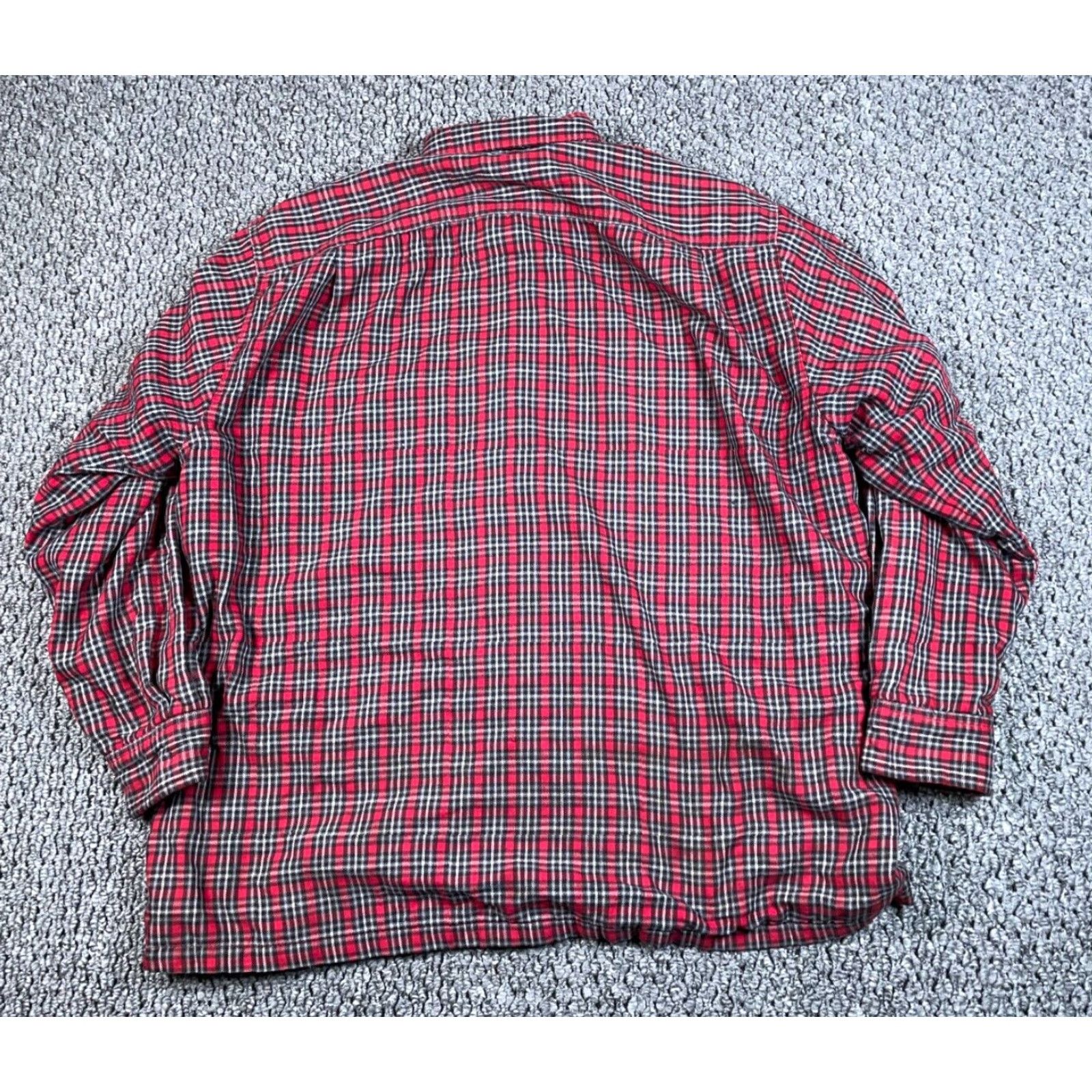 Vintage VTG 90s Grunge Thermal Lined Flannel Shirt Jacket Adult Large Red Check Plaid Shirt Jacket Mens L Size US L / EU 52-54 / 3 - 2 Thumbnail