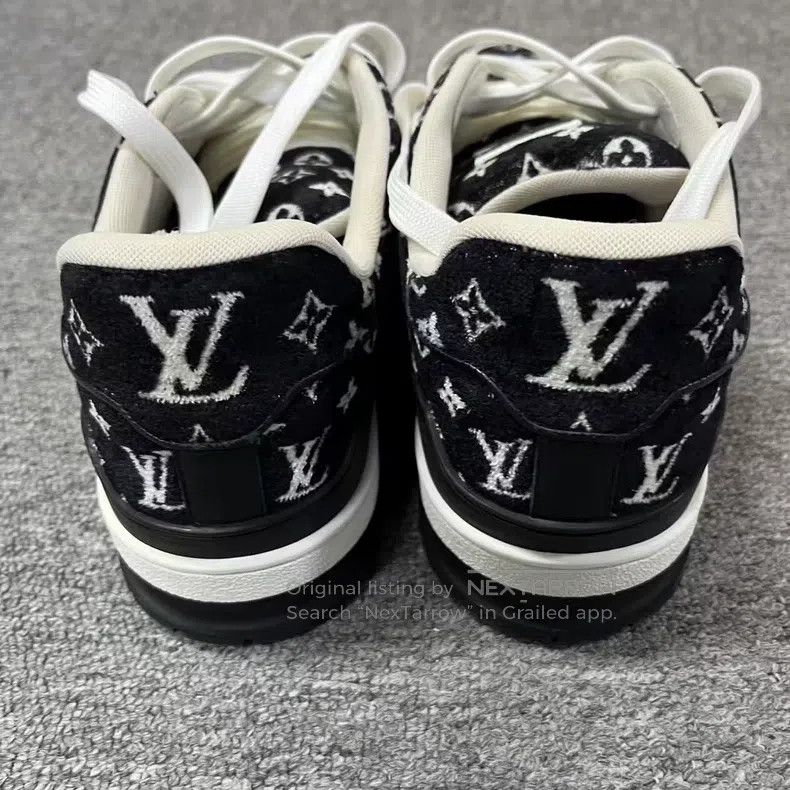 Louis Vuitton Louis Vuitton Black and White Trainer Lace Up Low Top Fash Size US 9.5 / EU 42-43 - 2 Thumbnail