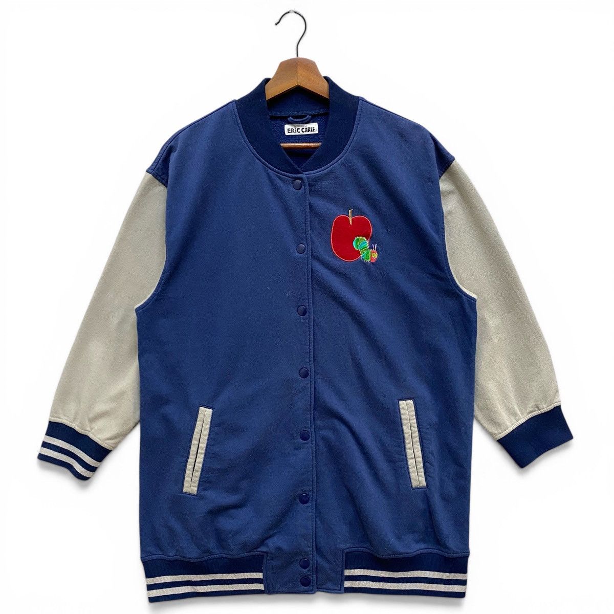 Other Vintage Eric Carle Varsity Jacket – Blue Grey Snap Button Size US L / EU 52-54 / 3 - 2 Thumbnail