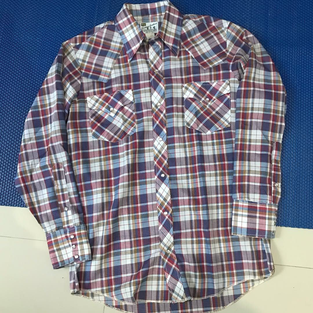 Cowboy Equipment × Vintage × Western Mountaineering Dickson Jenkins Western Cowboy shirt Men small Blue Orange Size US L / EU 52-54 / 3 - 2 Thumbnail