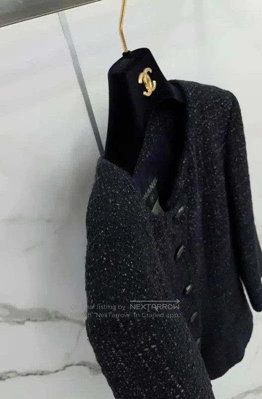 Chanel Chanel Black Cotton Blend Women's Jacket . Size S / US 4 / IT 40 - 7 Thumbnail