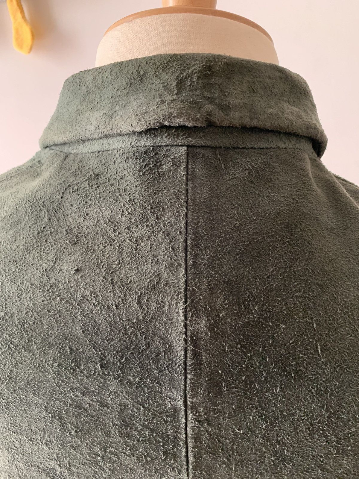 Paul Harnden Shoemakers Paul Harnden Moss Green Leather Blazer Size 44S - 7 Thumbnail