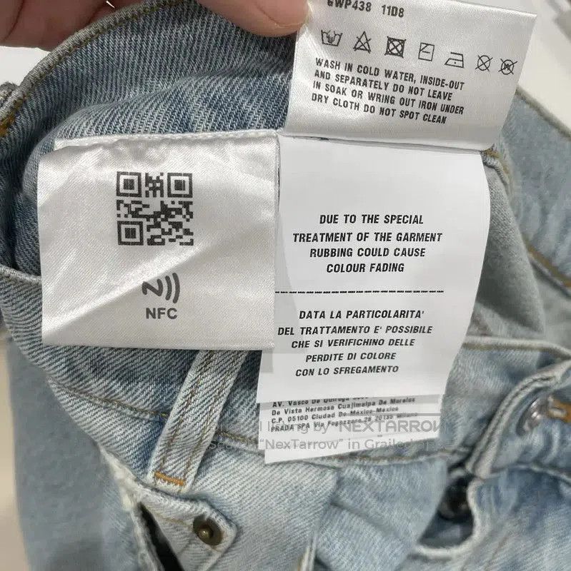 Miu Miu Miu Miu Blue Logo Denim Pants for Women . Size 28" / US 6 / IT 42 - 8 Thumbnail