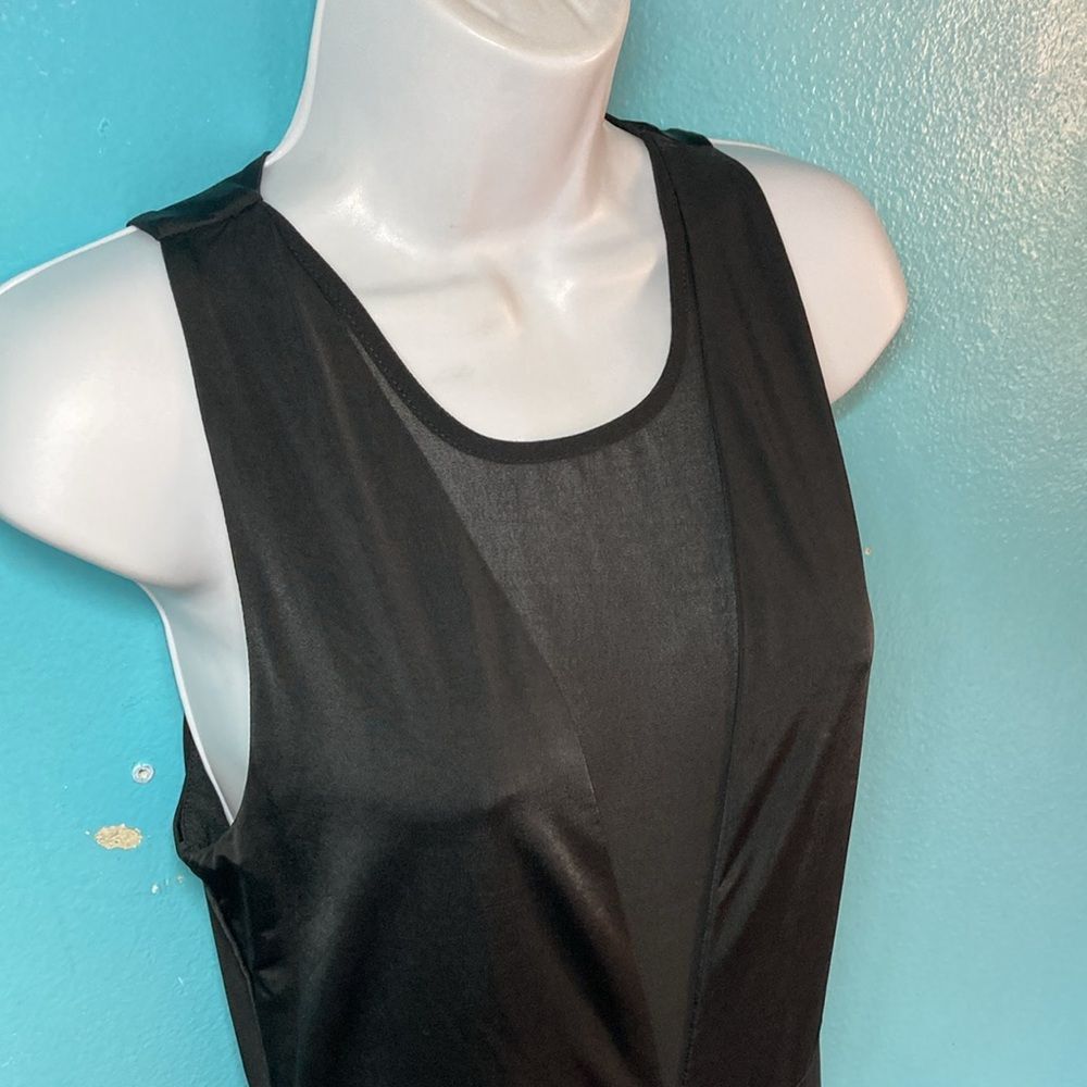 Mek Denim Blessed are the Meek Black Mya Dress Size 2 Sheer V-Neck Slim Sheath Size XS / US 0-2 / IT 36-38 - 10 Thumbnail