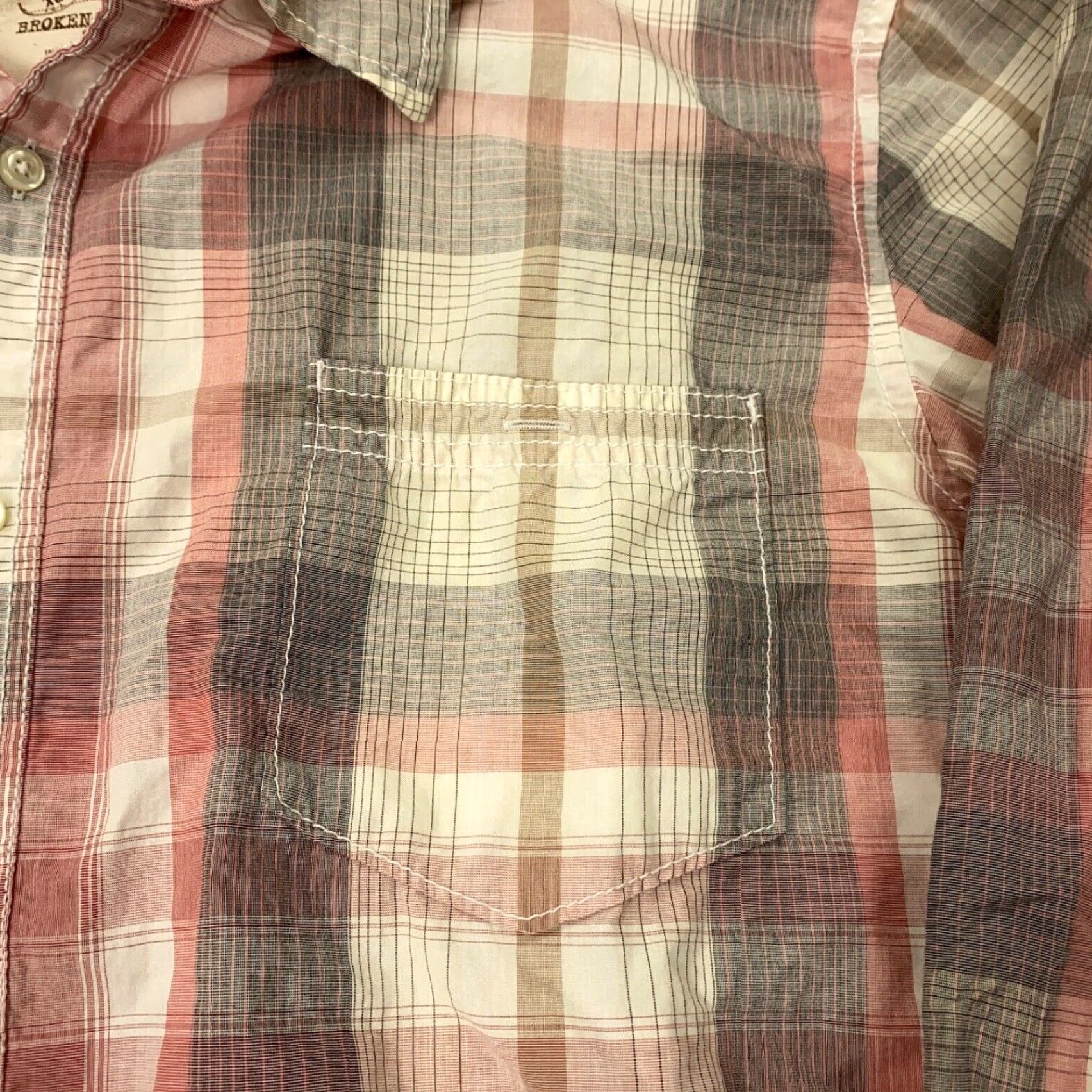 Vintage VINTAGE Article 365 Plaid Button-Up Shirt Mens XL Pink Long Sleeve Lightweight Classic Outdoor Size US XL / EU 56 / 4 - 6 Thumbnail