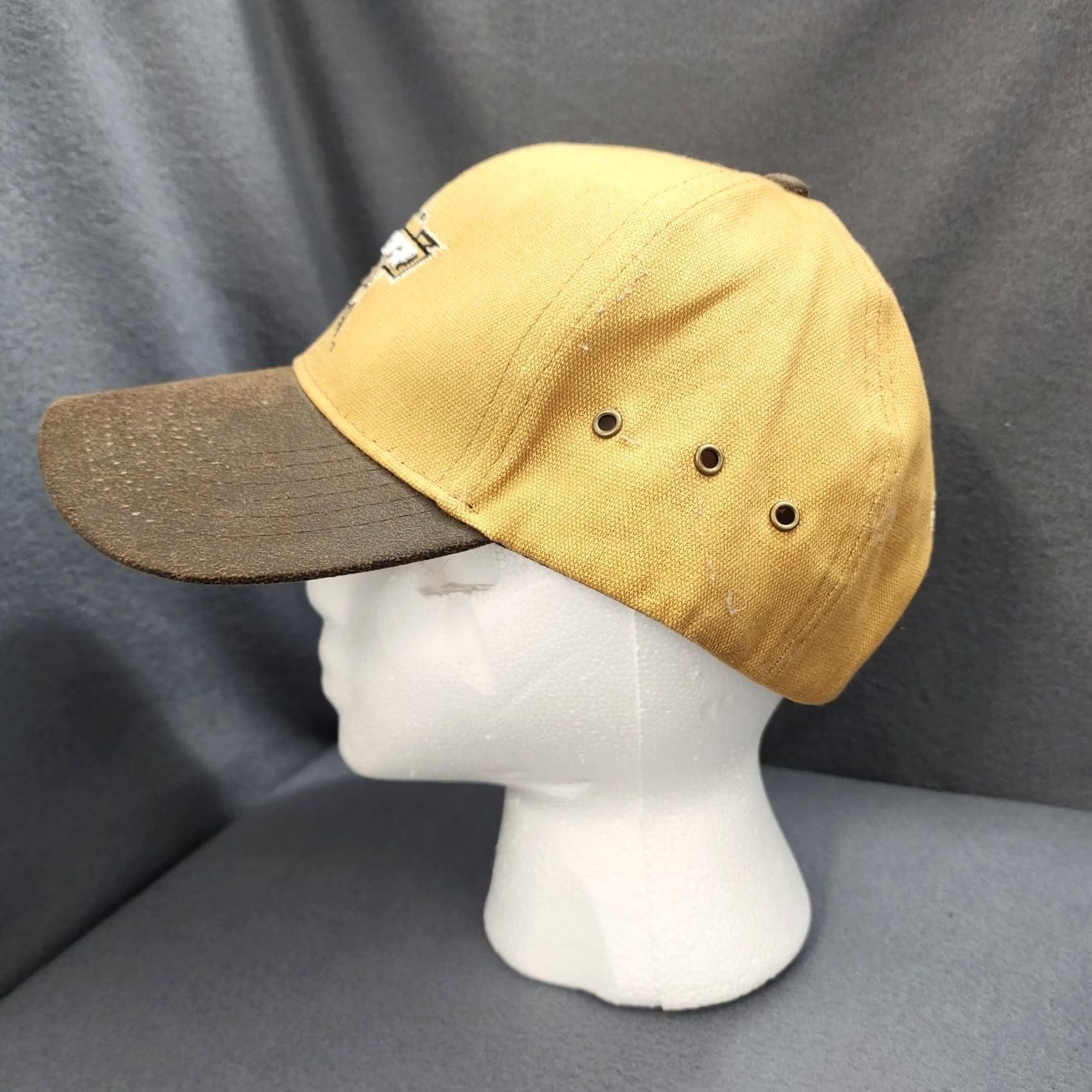 Vintage PBR Hat Cap Tan Brown Strapback Rodeo Western Buckle Up Baseball Cap Mens One Size Tan Buckle Up Size ONE SIZE - 3 Thumbnail