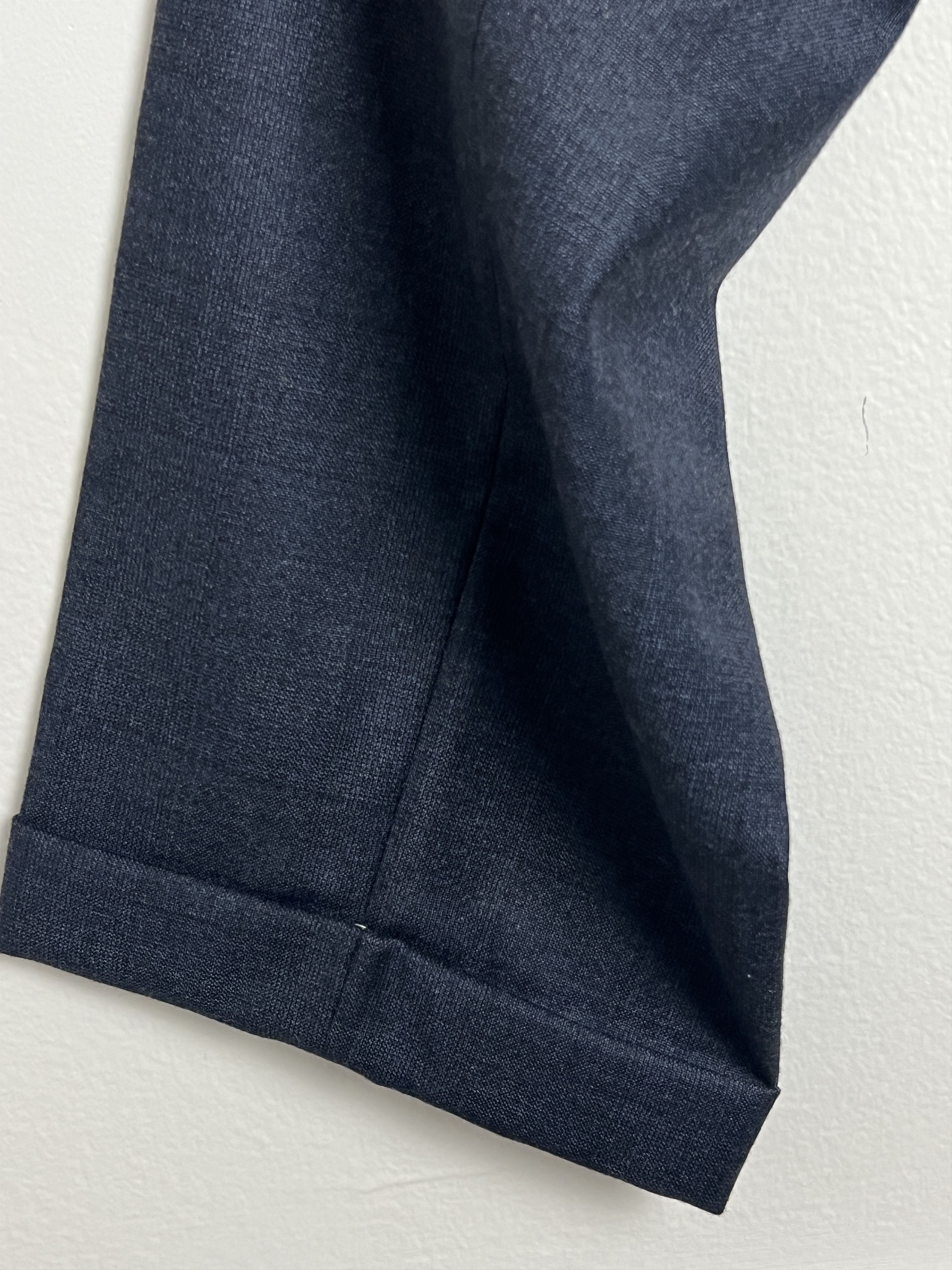 Brunello Cucinelli Navy Windowpane Wool Suit Size 38R - 12 Thumbnail