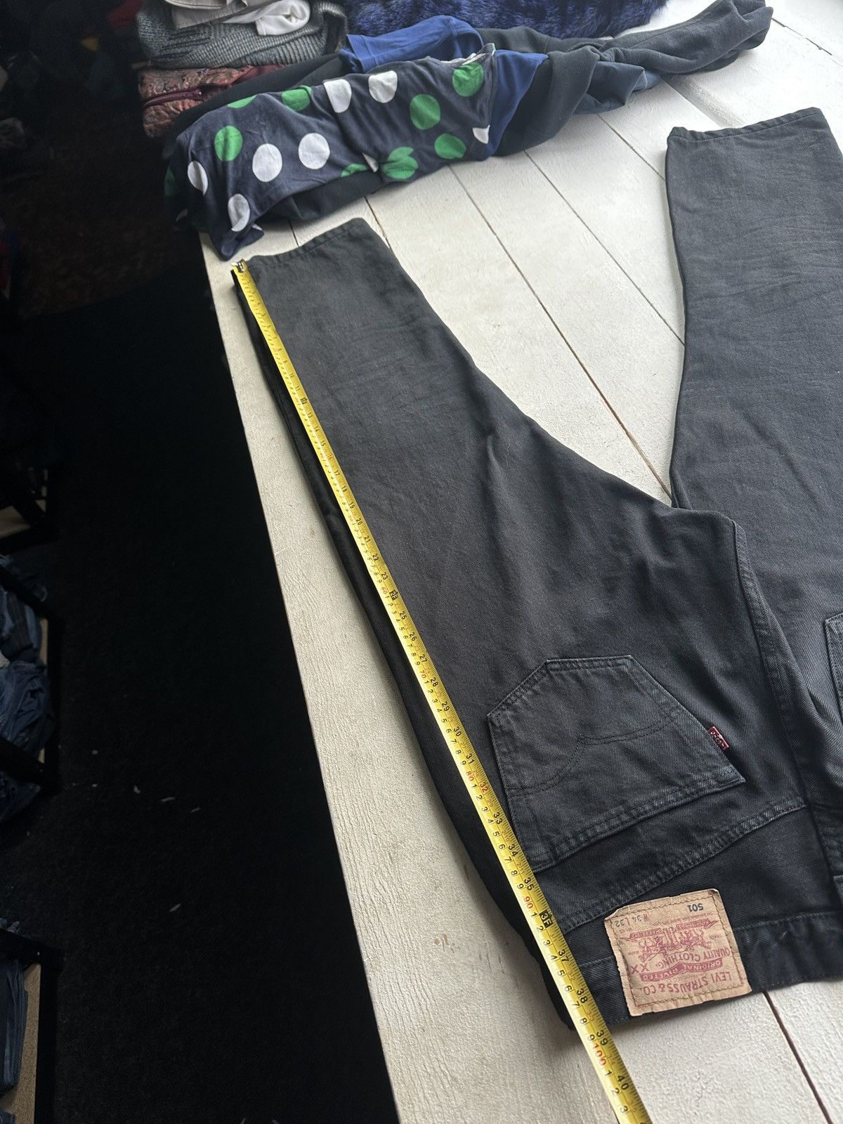 Levi's 1997 🚨VNTG Levis Jeans 501 LEGEND y2k BLACK DENIM Size US 34 / EU 50 - 10 Thumbnail
