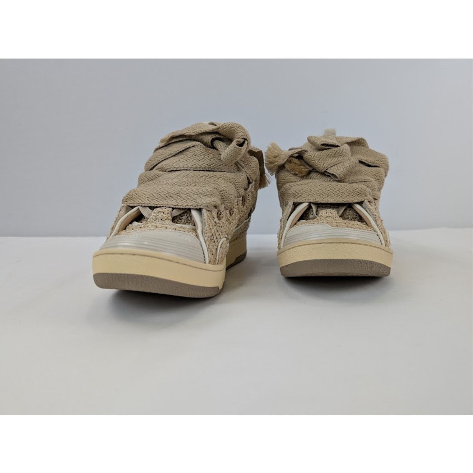 Lanvin o1rshd1 Curb Low Top Sneakers in 65 Natural Size US 7 / EU 40 - 7 Thumbnail