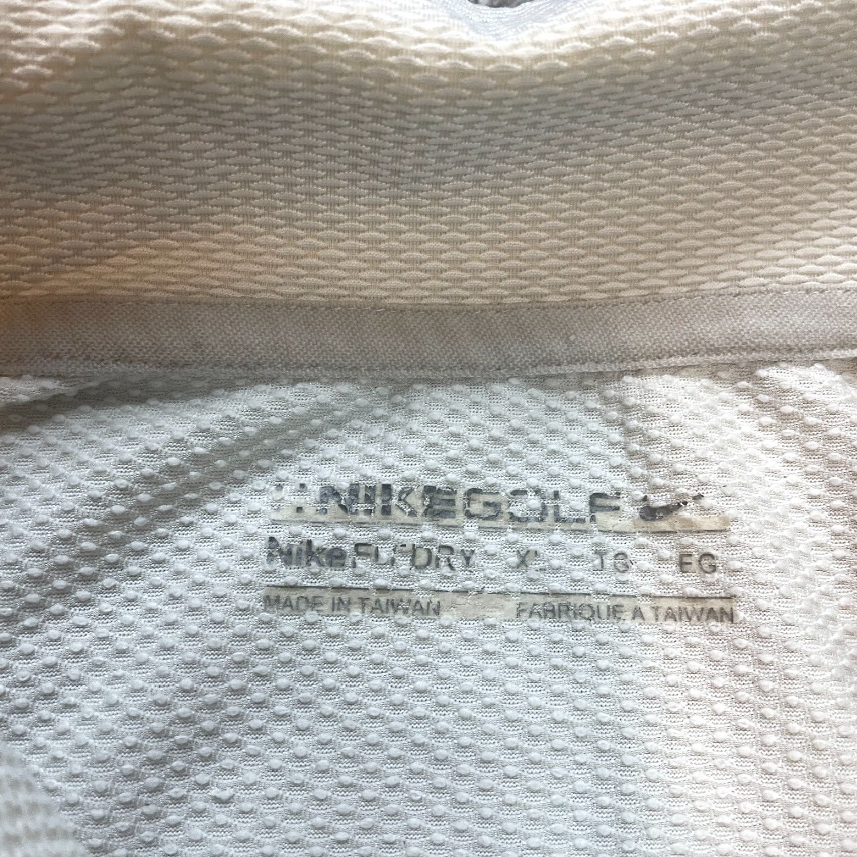 Nike Nike Golf Polo Shirt Mens XL White Textured Collared Shady Canyon Logo Short Sleeve Breathable Lightweight Action Sports Golf Fashion Shirt Size US XL / EU 56 / 4 - 6 Thumbnail