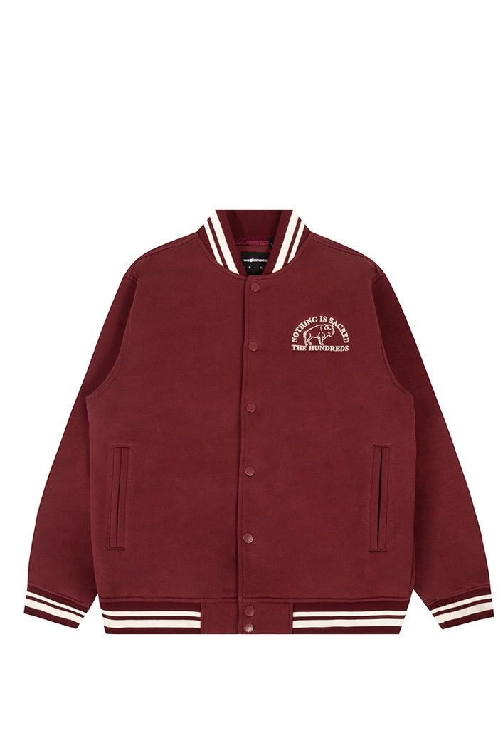 The Hundreds The Hundreds Team Fleece Jacket Burgundy Sz. Medium Size US M / EU 48-50 / 2 - 2 Thumbnail