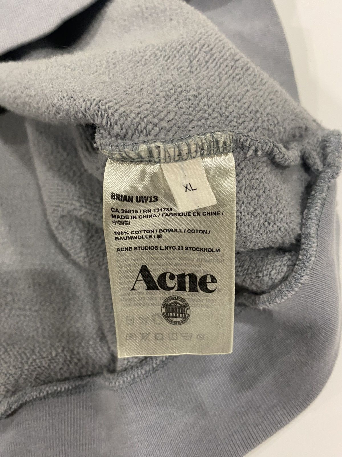 Acne Studios Acne studios Grey Crewneck Size US XL / EU 56 / 4 - 12 Thumbnail