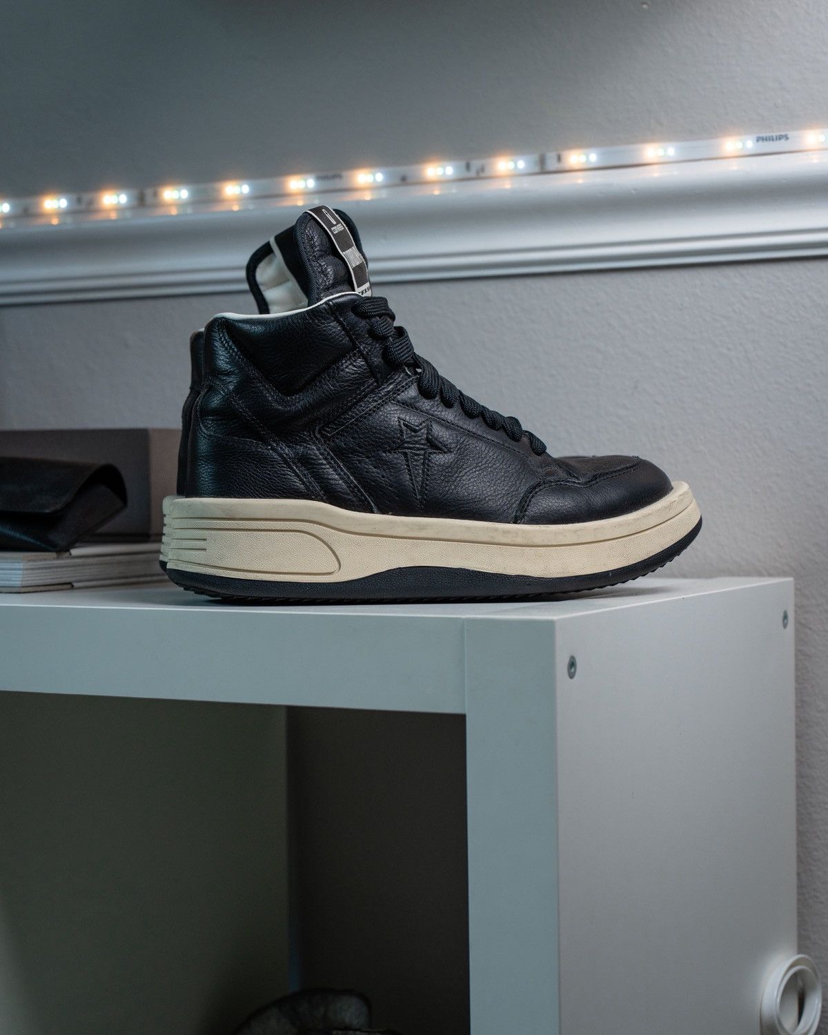 Converse × Rick Owens Drkshdw TURBOWPN OG Black/white Size US 9.5 / EU 42-43 - 2 Thumbnail