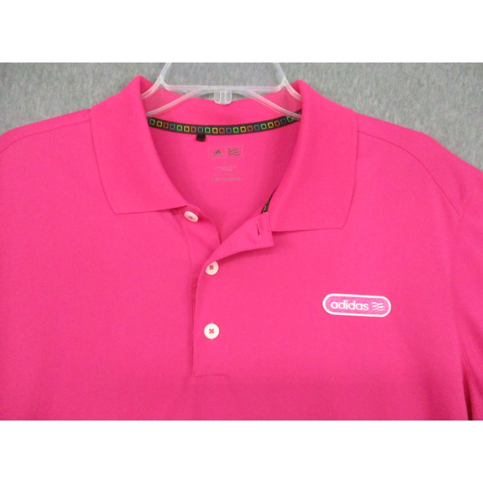 Adidas Adidas Polo Shirt Mens L Pink Golf ClimaCool Lightweight Logo Shirt Mens Size US L / EU 52-54 / 3 - 4 Thumbnail