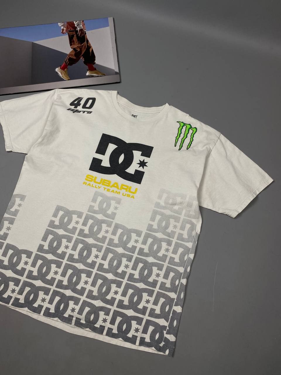 DC DC Shoes Dave Mirra Monster Energy White T-Shirt XL Size US XL / EU 56 / 4 - 4 Thumbnail