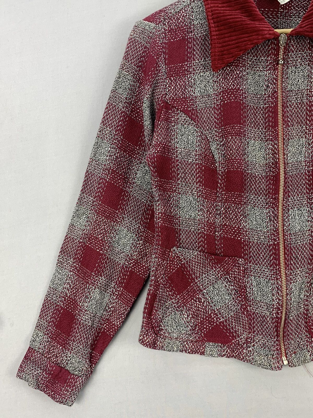Aran Isles Knitwear Vintage Finch Australia Corduroy Collar Zipper Jacket Size XXS / US 00 / IT 34 - 4 Thumbnail