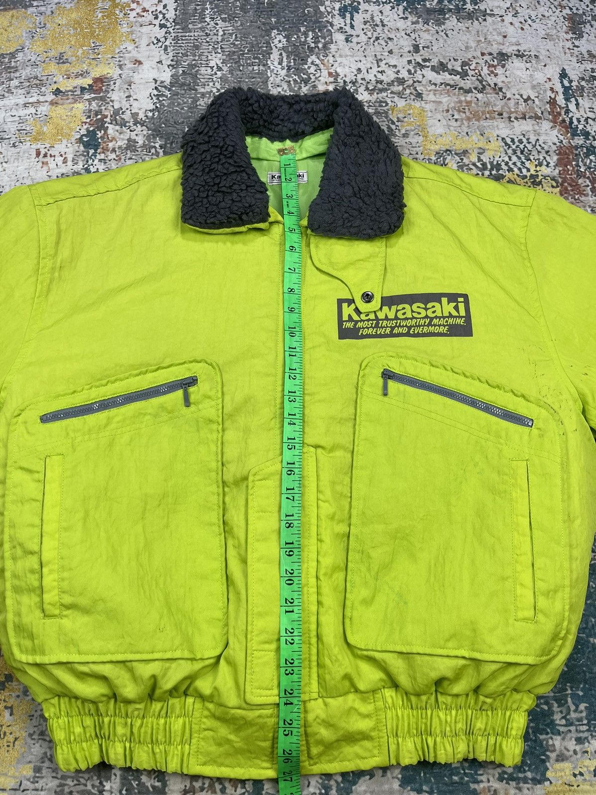 Sports Specialties Vintage Kawasaki Lime Green Motorcycle Nylon Jackets Size US M / EU 48-50 / 2 - 14 Thumbnail