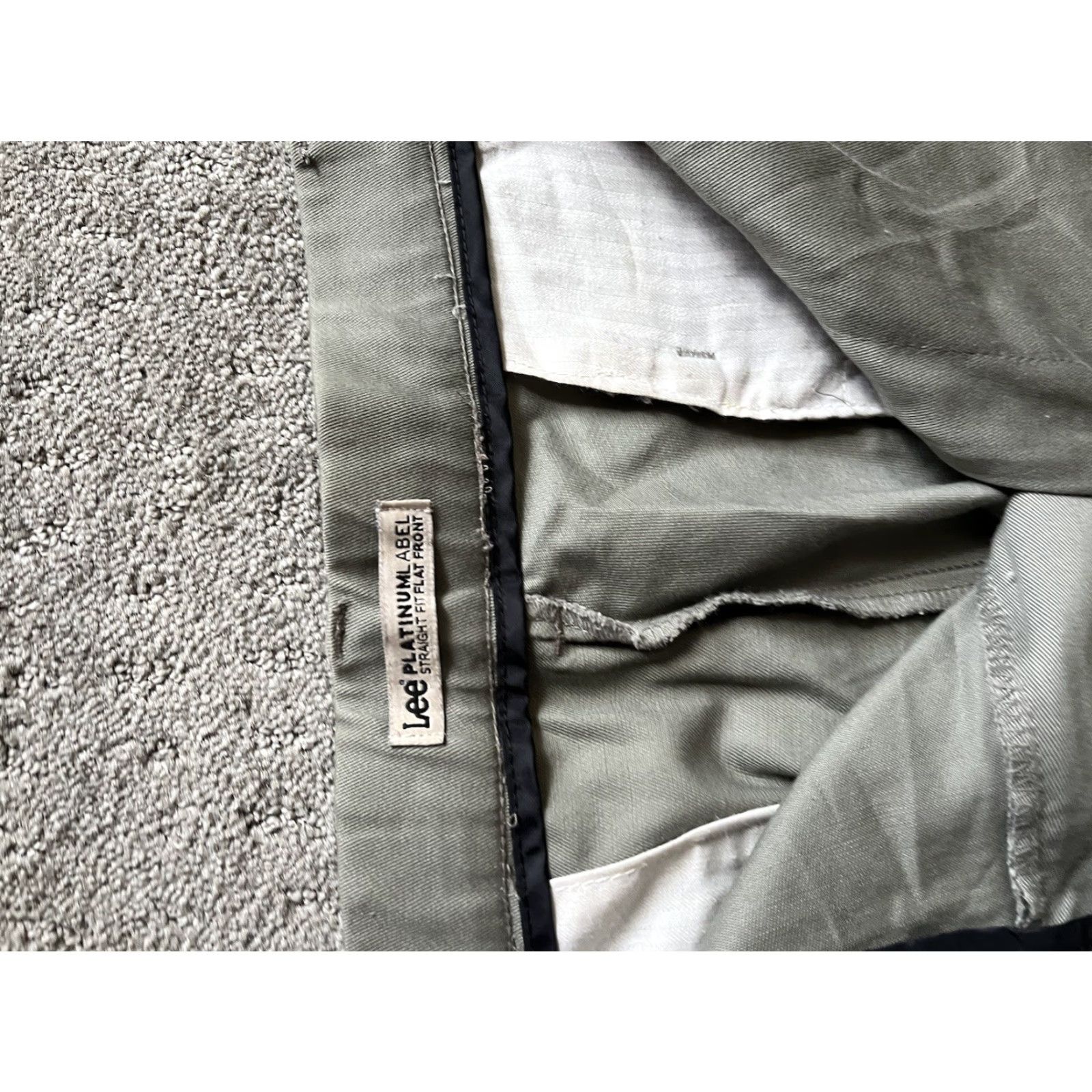 Lee VINTAGE Lee Platinum Label Mens Pants Straight Leg Charcoal Green 38x30 Jeans Regular 5-Pocket Mens Size US 38 / EU 54 - 5 Thumbnail
