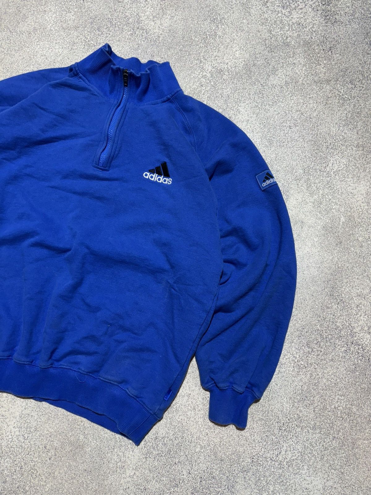 Adidas × Vintage Vintage Adidas 1/4 zip Sweatshirt Blue Y2K Mens size Medium Size US M / EU 48-50 / 2 - 2 Thumbnail