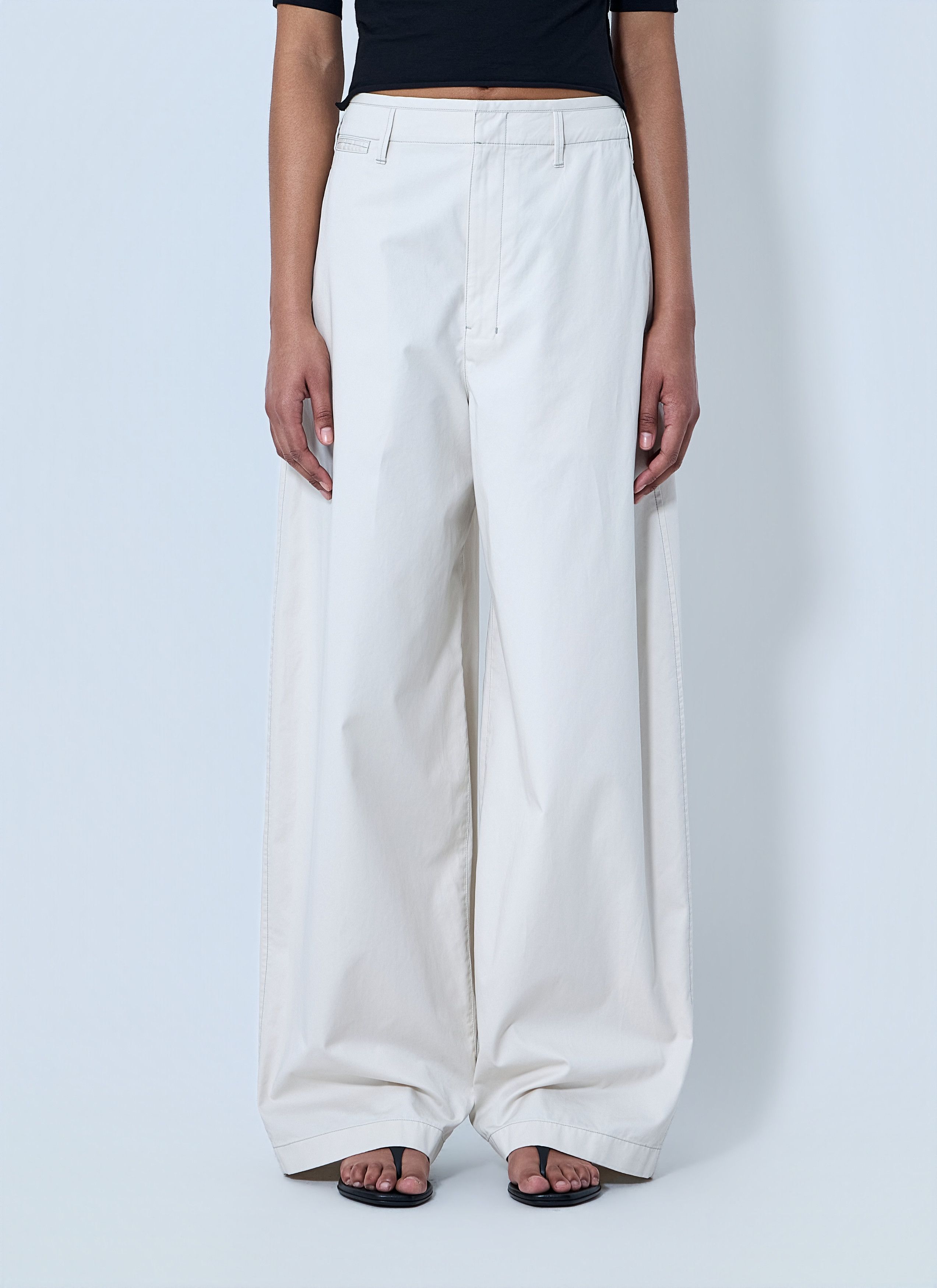 Lemaire Wide-Leg Tailored Trousers Size 28" / US 6 / IT 42 - 1 Thumbnail