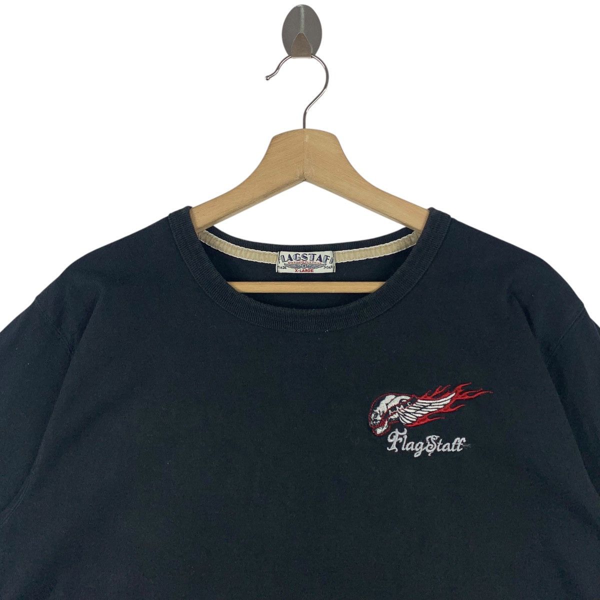 Flagstuff × Japanese Brand FLAGSTUFF Embroidery skull back hit tee Size US XL / EU 56 / 4 - 3 Thumbnail