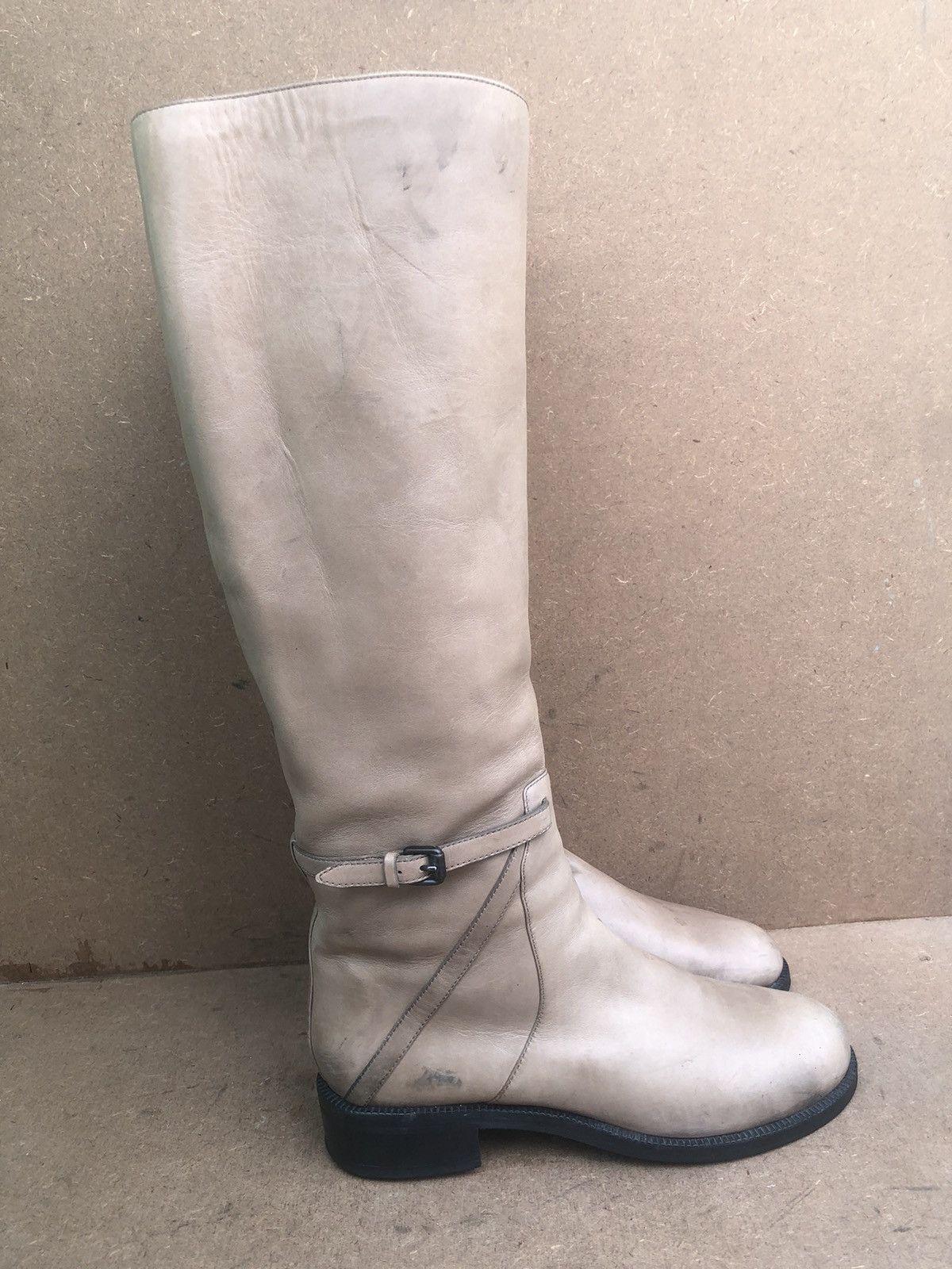 Bottega Veneta Bottega Veneta Ivory Women’s High Boots Size37.5 Size US 7.5 / IT 37.5 - 1 Thumbnail