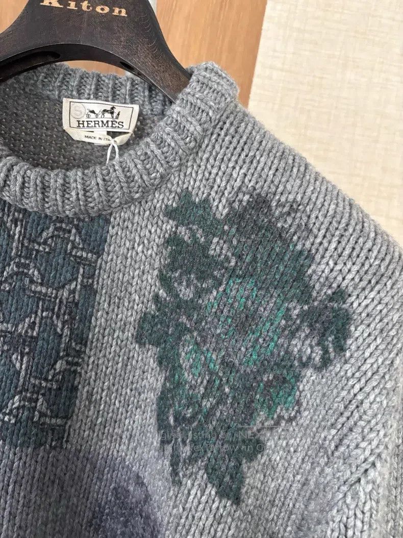 Hermes Hermes Autumn-Winter Men's Chunky Knit Sweater Size US L / EU 52-54 / 3 - 3 Thumbnail