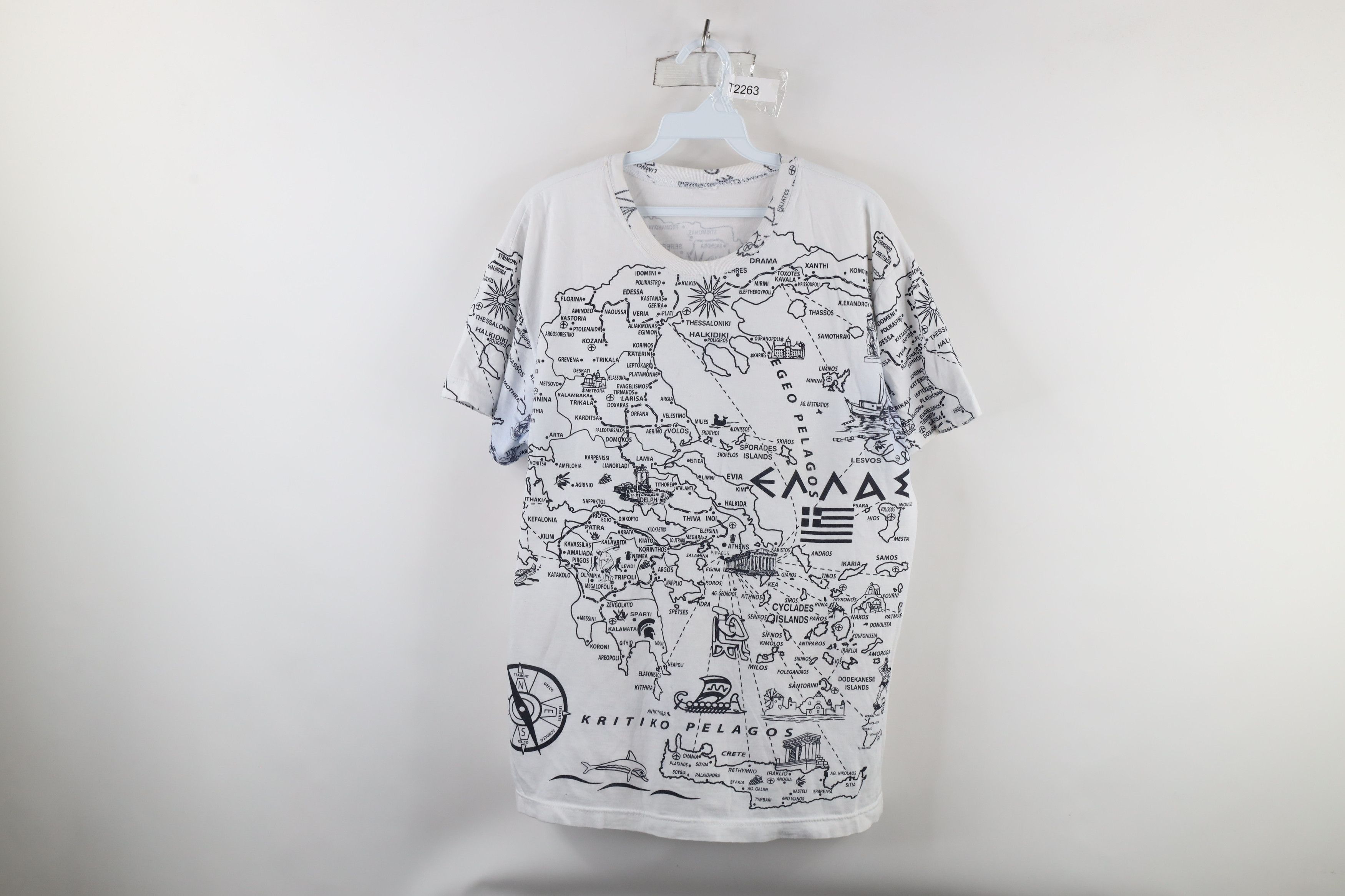 Vintage Vintage 90s Streetwear All Over Print Short Sleeve T-Shirt Size US L / EU 52-54 / 3 - 1 Thumbnail