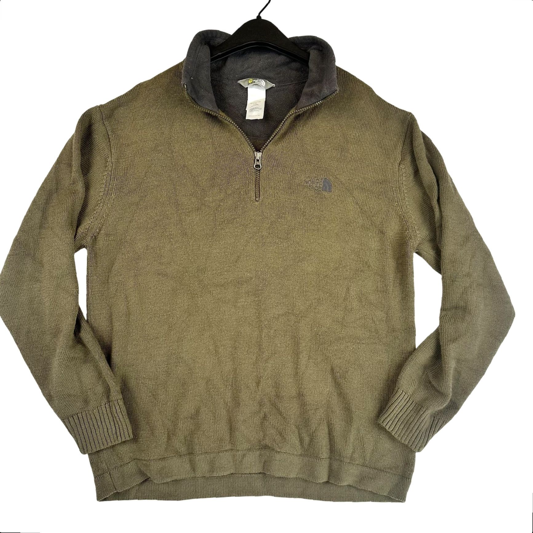 The North Face The North Face Sweater Mens Large Olive Green A5 Series Half Zip Wool Blend Knit Size US L / EU 52-54 / 3 - 2 Thumbnail