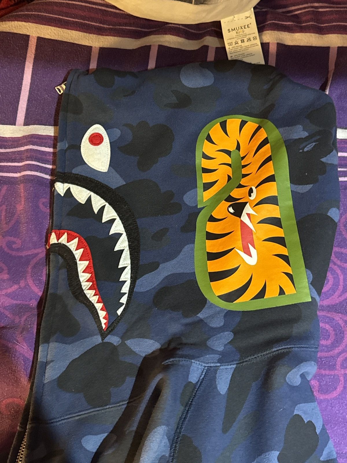 Bape Color Camo Shark Full Zip Hoodie Size US XL / EU 56 / 4 - 3 Thumbnail
