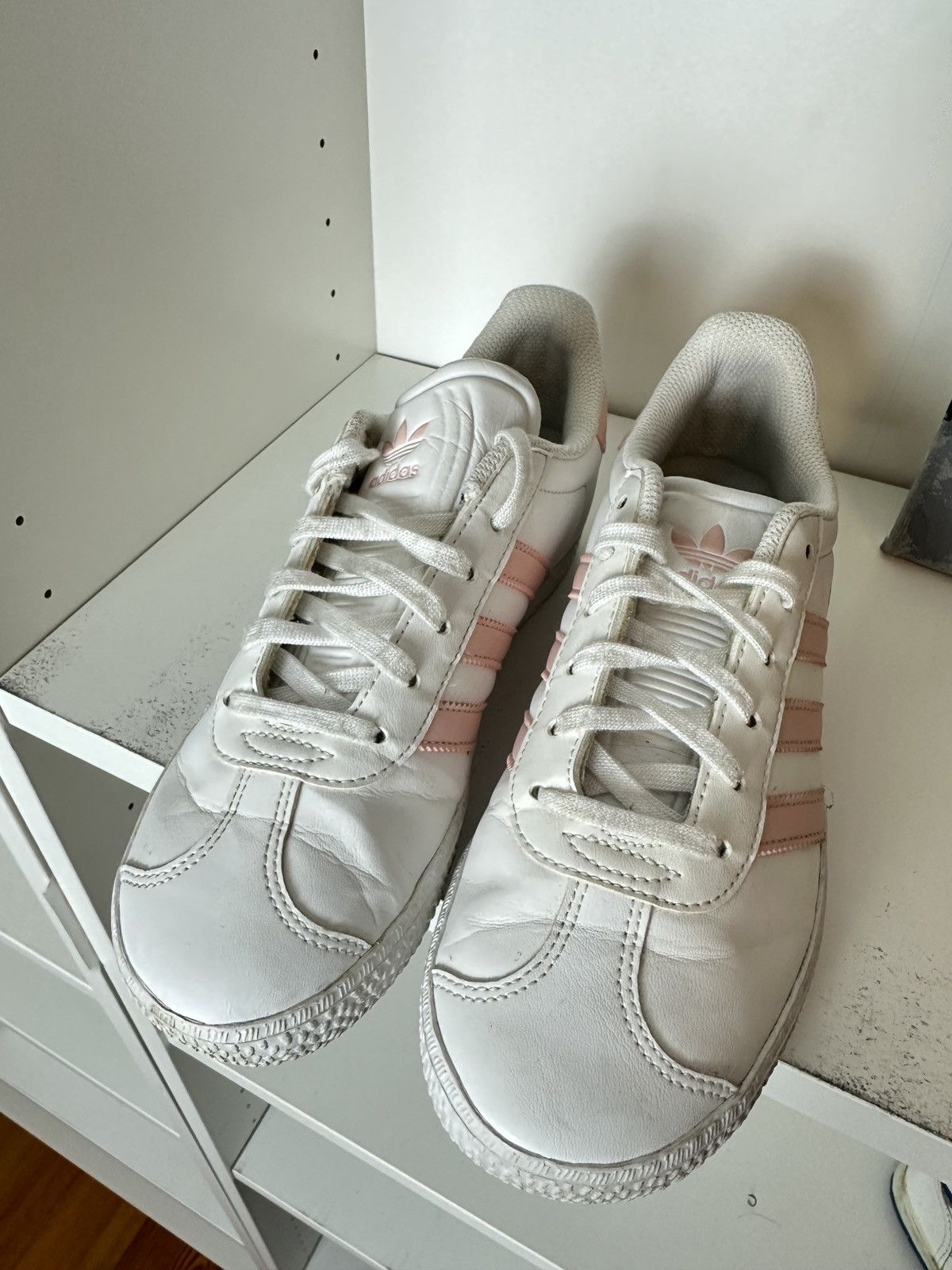 Adidas White baby pink Adidas Gazelle Size US 4.5 / IT 34.5 - 4 Thumbnail