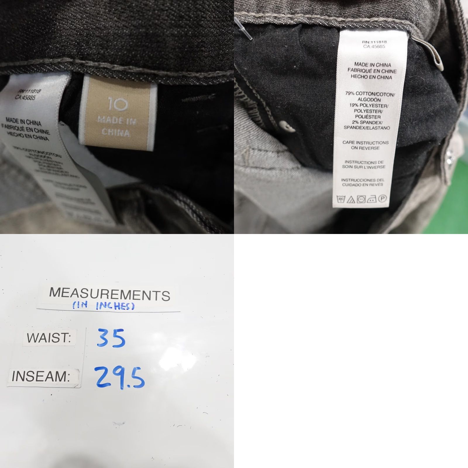 Michael Kors Michael Kors Jeans Womens 10 Gray Skinny Stretch Denim Pants Faded Wash Classic Size 32" / US 10 / IT 46 - 8 Thumbnail